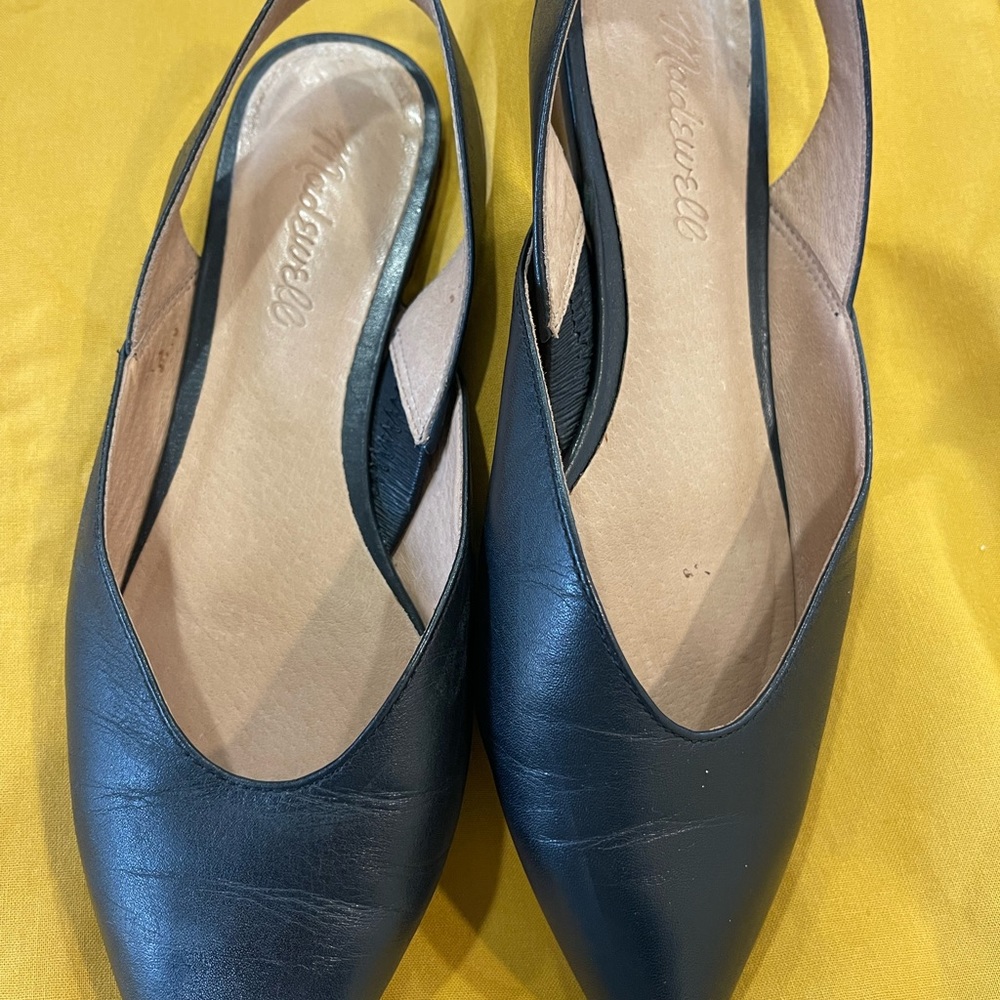 Madewell leather pointy flats